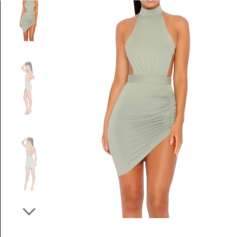 Oh Polly! Green body con dress